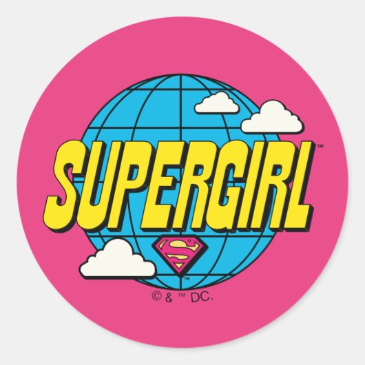 Supergirl Global Pop Graphic ラウンドシール (正面)