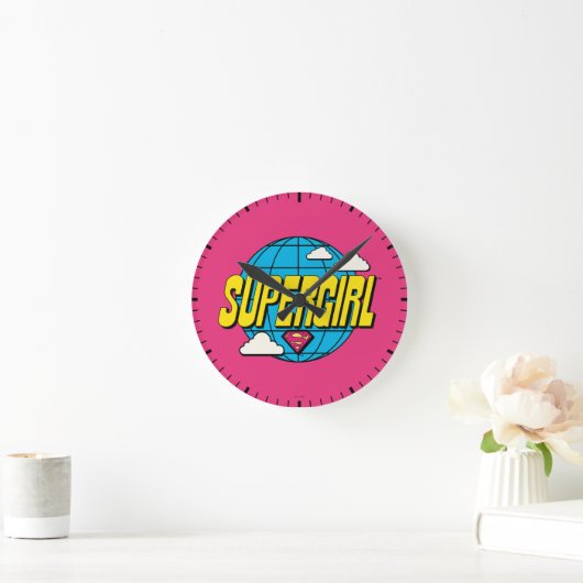 Supergirl Global Pop Graphic ラウンド壁時計 (ホーム)