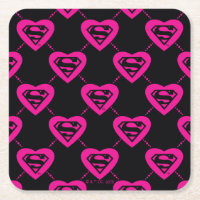 Supergirl Hearts Diagonal Pattern