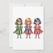 Supergirl Heroes Birthday Party For Girls 招待状 (裏面)