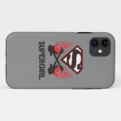 Supergirl Logo Black Flaming Guitars Case-Mate iPhoneケース (裏面(横))