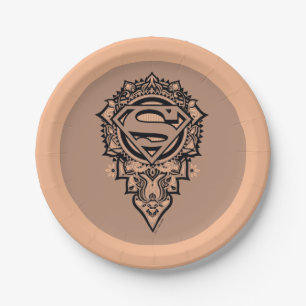 Supergirl Mandala Graphic ペーパープレート