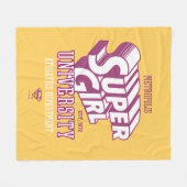 Supergirl Metropolis University Athletics Dept. フリースブランケット (正面(横))