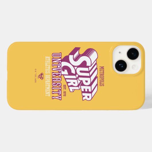 Supergirl Metropolis University Athletics Dept. Case-Mate iPhoneケース (裏面 (横))