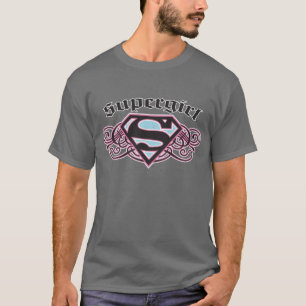 Supergirl Pinは黒およびピンクを除去します Tシャツ