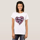 Supergirl Pinkロゴ(ハート) Tシャツ (正面フル)