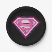 Supergirl Pink Logo ペーパープレート (正面)