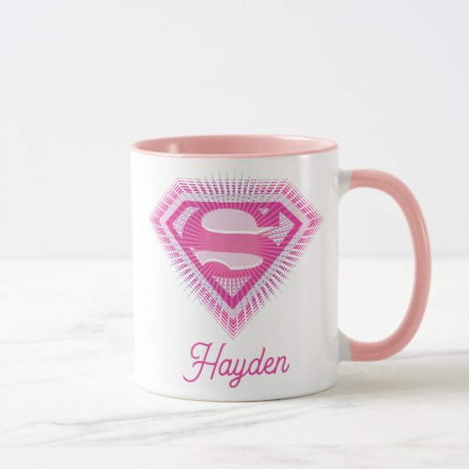 Supergirl Pink Logo マグカップ (右)