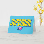 Supergirl Pop Logo カード (黄色い花)