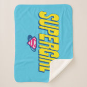 Supergirl Pop Logo シェルパブランケット (正面)