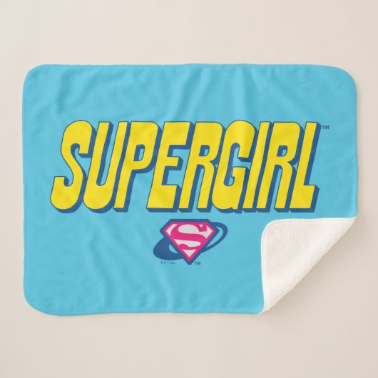Supergirl Pop Logo シェルパブランケット (正面(横))