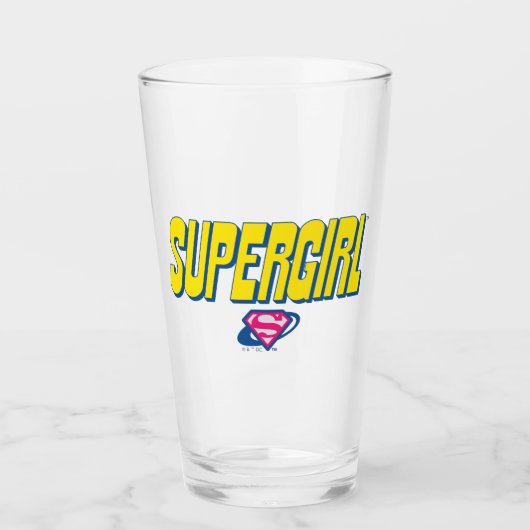 Supergirl Pop Logo タンブラーグラス (正面)