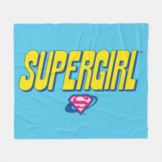 Supergirl Pop Logo フリースブランケット (正面(横))