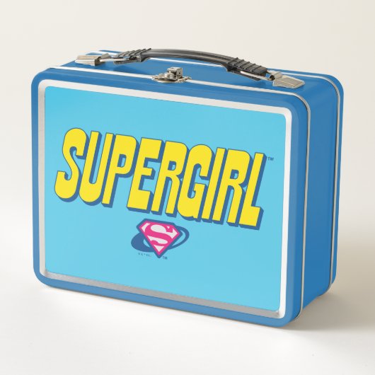 Supergirl Pop Logo メタルランチボックス (正面)