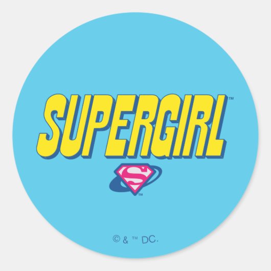Supergirl Pop Logo ラウンドシール (正面)