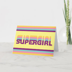 Supergirl Retro Colorshift Graphic カード
