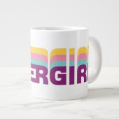 Supergirl Retro Colorshift Graphic ジャンボコーヒーマグカップ (正面右)
