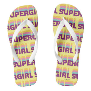 Supergirl Retro Colorshift Graphic ビーチサンダル