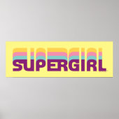 Supergirl Retro Colorshift Graphic ポスター (正面)