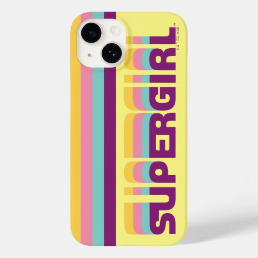 Supergirl Retro Colorshift Graphic Case-Mate iPhoneケース (裏面)