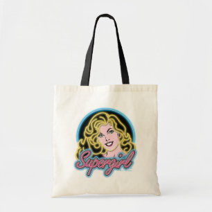 Supergirl Retro Neon Lights Graphic トートバッグ