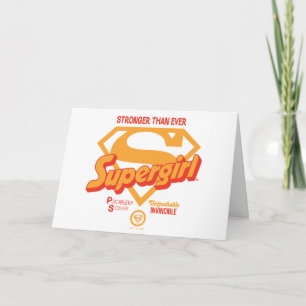Supergirl Stronger Than Ever Retro Graphic カード