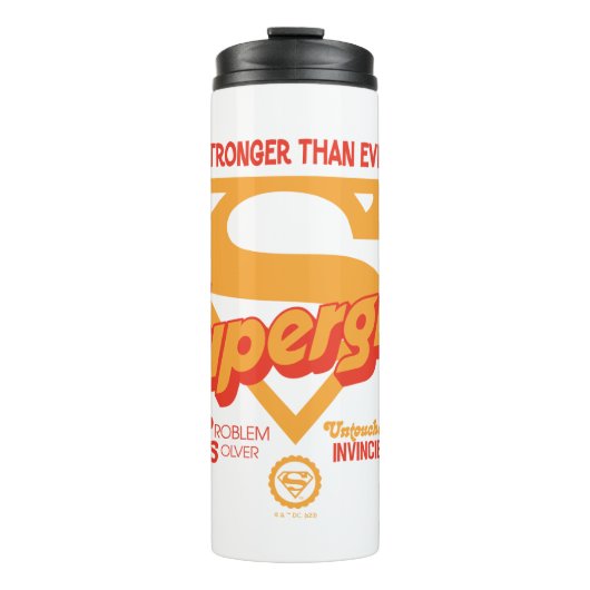 Supergirl Stronger Than Ever Retro Graphic タンブラー (正面)