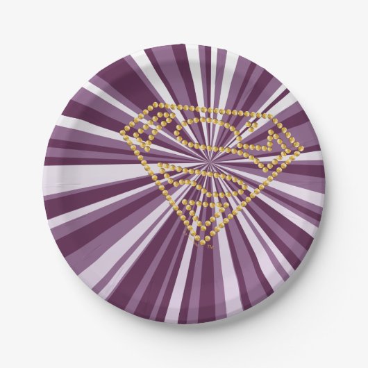 Supergirl Studded S-Shield ペーパープレート (正面)