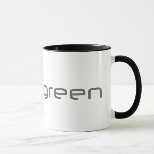 Supergreenの-白くおよび黒い信号器のマグ マグカップ (右)
