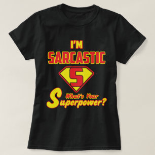 Superheroとの皮肉な声明スタイルグラフィック Tシャツ