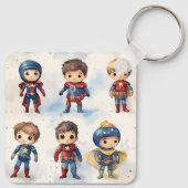 Superheroの衣装をカスタマイズ可能 キーホルダー (裏面)