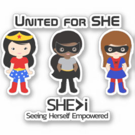 SUPERHEROブラックアウトライン統一された- for SHE シール