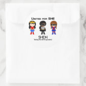 SUPERHEROブラックアウトライン統一された- for SHE ラウンドシール (バッグ)