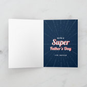 Superhero パーソナライズされた Father's Dayフォトカード カード (内部)