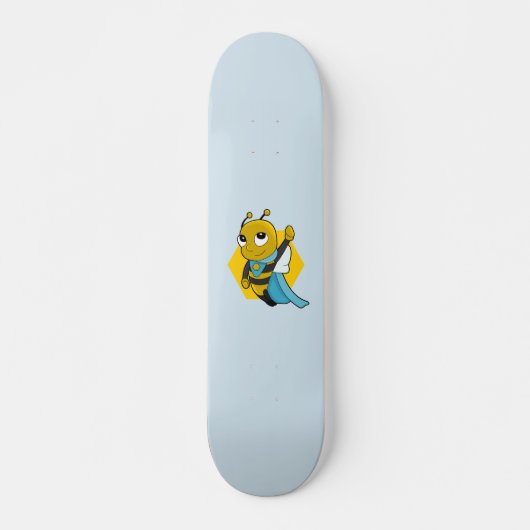 Superhero bee cartoon skateboard スケートボード (正面)