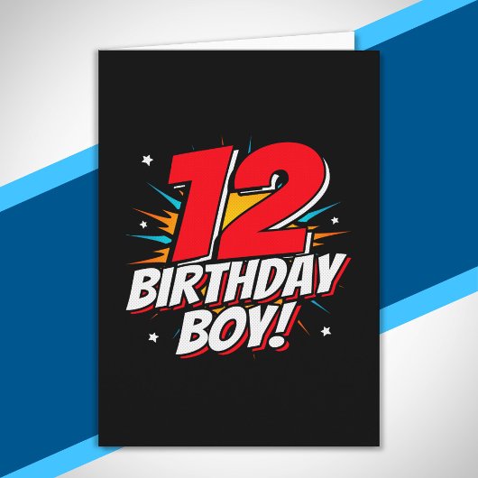 Superhero Birthday - 12 Year Old - 12th Birthday カード
