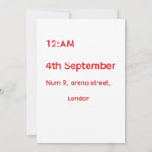 Superhero Birthday Invitation card 招待状 (裏面)