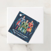 Superhero Birthday Party For Boys Thank You フェイバータグ (インサイチュ)