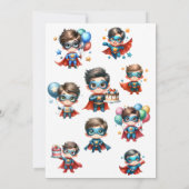 Superhero Boy Birthday Invitation | Editable  招待状 (裏面)