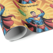 Superhero Boys Birthday Party ラッピングペーパー (ロールコーナー)