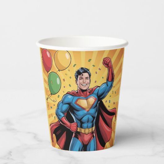 Superhero Boys Birthday Party 紙コップ (裏面)