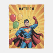 Superhero Boys Birthday Party Gift フリースブランケット (正面)