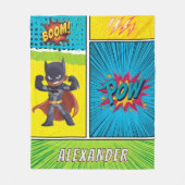 Superhero Boys Custom Name Blanket Personalised フリースブランケット (正面)