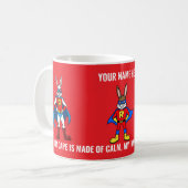 Superhero Bunnies My Cape is Made of Calm  コーヒーマグカップ (正面左)