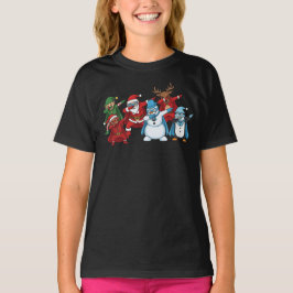 Superhero Christmas Squad Dabbing  Tシャツ
