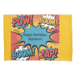 Superhero Comic Book Pop Art Boy Birthday Gift 枕カバー