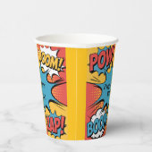 Superhero Comic Book Pop Art Boy Birthday Party 紙コップ (右)