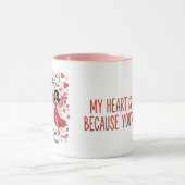 Superhero Couple Valentine Mug マグカップ (中央)