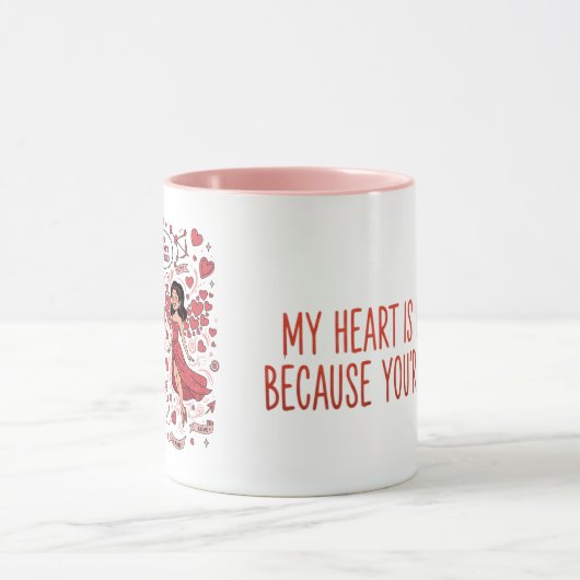 Superhero Couple Valentine Mug マグカップ (中央)