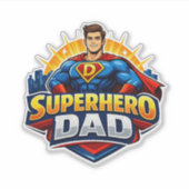 Superhero Dad Sticker シール (正面)